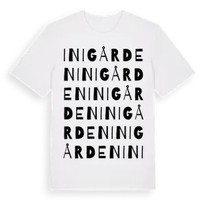 Inigården ordlek t-shirt – ekologisk bomull t-shirt från Pinshirt