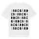 White t-shirt med Innegården ordlek t-shirt