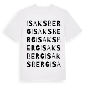 Isaksberg ordlek t-shirt – ekologisk bomull t-shirt från Pinshirt