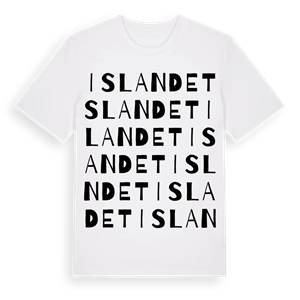 Islandet ordlek t-shirt – ekologisk bomull t-shirt från Pinshirt