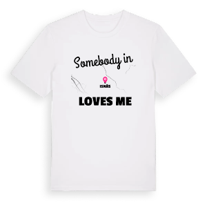 Någon i Isnäs älskar mig t-shirt – ekologisk bomull t-shirt från Pinshirt