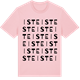 Pink Cotton t-shirt med Iste ordlek t-shirt