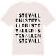 Vintage White t-shirt med Istevallen ordlek t-shirt