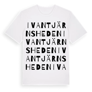Ivantjärnsheden ordlek t-shirt – ekologisk bomull t-shirt från Pinshirt