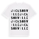 White t-shirt med Jacksonville ordlek t-shirt