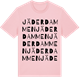 Pink Cotton t-shirt med Jäderdammen ordlek t-shirt