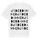 White t-shirt med Jäderdammen ordlek t-shirt