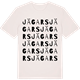 Vintage White t-shirt med Jägars ordlek t-shirt