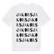 White t-shirt med Jakobs ordlek t-shirt