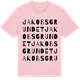 Pink Cotton t-shirt med Jakobsgrundet ordlek t-shirt