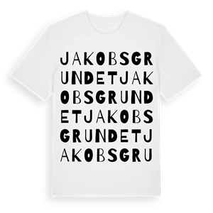 Jakobsgrundet ordlek t-shirt – ekologisk bomull t-shirt från Pinshirt