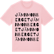 Pink Cotton t-shirt med Jämnmonberget ordlek t-shirt