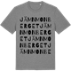 Mid Heather Gray t-shirt med Jämnmonberget ordlek t-shirt