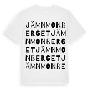 Jämnmonberget ordlek t-shirt – ekologisk bomull t-shirt från Pinshirt