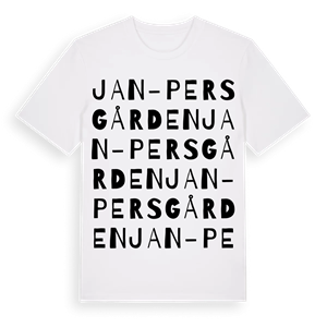 Jan-Persgården ordlek t-shirt – ekologisk bomull t-shirt från Pinshirt