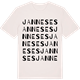 Vintage White t-shirt med Janneses ordlek t-shirt