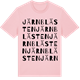 Pink Cotton t-shirt med Järnblästen ordlek t-shirt
