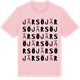 Pink Cotton t-shirt med Järsö ordlek t-shirt