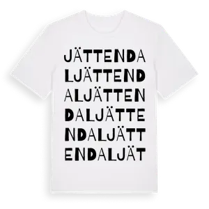 Jättendal ordlek t-shirt – ekologisk bomull t-shirt från Pinshirt