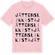 Pink Cotton t-shirt med Jättens likkista ordlek t-shirt