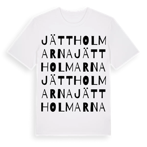 Jättholmarna ordlek t-shirt – ekologisk bomull t-shirt från Pinshirt