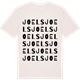 Vintage White t-shirt med Joels ordlek t-shirt