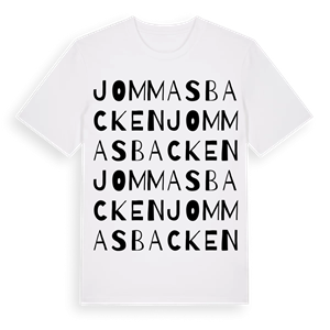 Jommasbacken ordlek t-shirt – ekologisk bomull t-shirt från Pinshirt