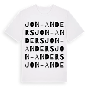 Jon-Anders ordlek t-shirt – ekologisk bomull t-shirt från Pinshirt