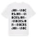White t-shirt med Jon-Anders ordlek t-shirt