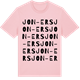 Pink Cotton t-shirt med Jon-Ers ordlek t-shirt