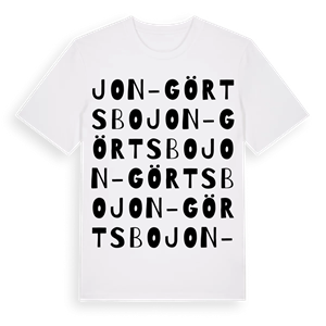 Jon-Görtsbo ordlek t-shirt – ekologisk bomull t-shirt från Pinshirt