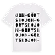 Jon-Görtsbo ordlek t-shirt