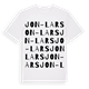 White t-shirt med Jon-Lars ordlek t-shirt