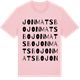 Pink Cotton t-shirt med Jon Matsbo ordlek t-shirt
