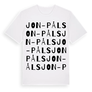 Jon-Påls ordlek t-shirt – ekologisk bomull t-shirt från Pinshirt