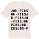 Vintage White t-shirt med Jon-Pers ordlek t-shirt
