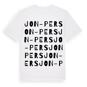Jon-Pers ordlek t-shirt – ekologisk bomull t-shirt från Pinshirt
