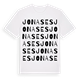 White t-shirt med Jonases ordlek t-shirt