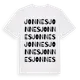 White t-shirt med Jonnes ordlek t-shirt