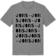 Mid Heather Gray t-shirt med Jons-Jons ordlek t-shirt