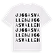 White t-shirt med Juggasvallen ordlek t-shirt
