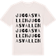 Vintage White t-shirt med Juggasvallen ordlek t-shirt
