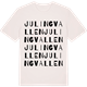 Vintage White t-shirt med Julingvallen ordlek t-shirt