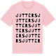 Pink Cotton t-shirt med Jutters ordlek t-shirt