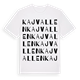White t-shirt med Kajvallen ordlek t-shirt