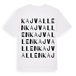 Kajvallen ordlek t-shirt – ekologisk bomull t-shirt från Pinshirt