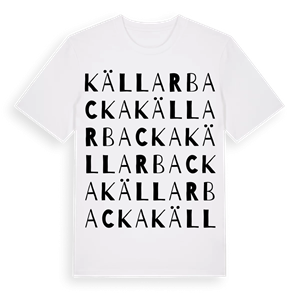 Källarbacka ordlek t-shirt – ekologisk bomull t-shirt från Pinshirt