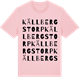 Pink Cotton t-shirt med Källbergstorp ordlek t-shirt