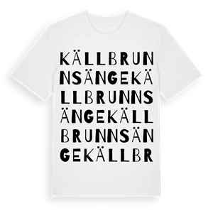 Källbrunnsänge ordlek t-shirt – ekologisk bomull t-shirt från Pinshirt