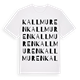 White t-shirt med Kallmuren ordlek t-shirt